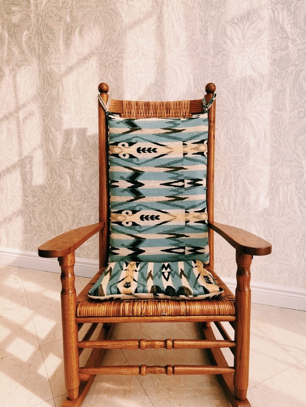 Ikat rocking chair cushion set by Chancel Studio