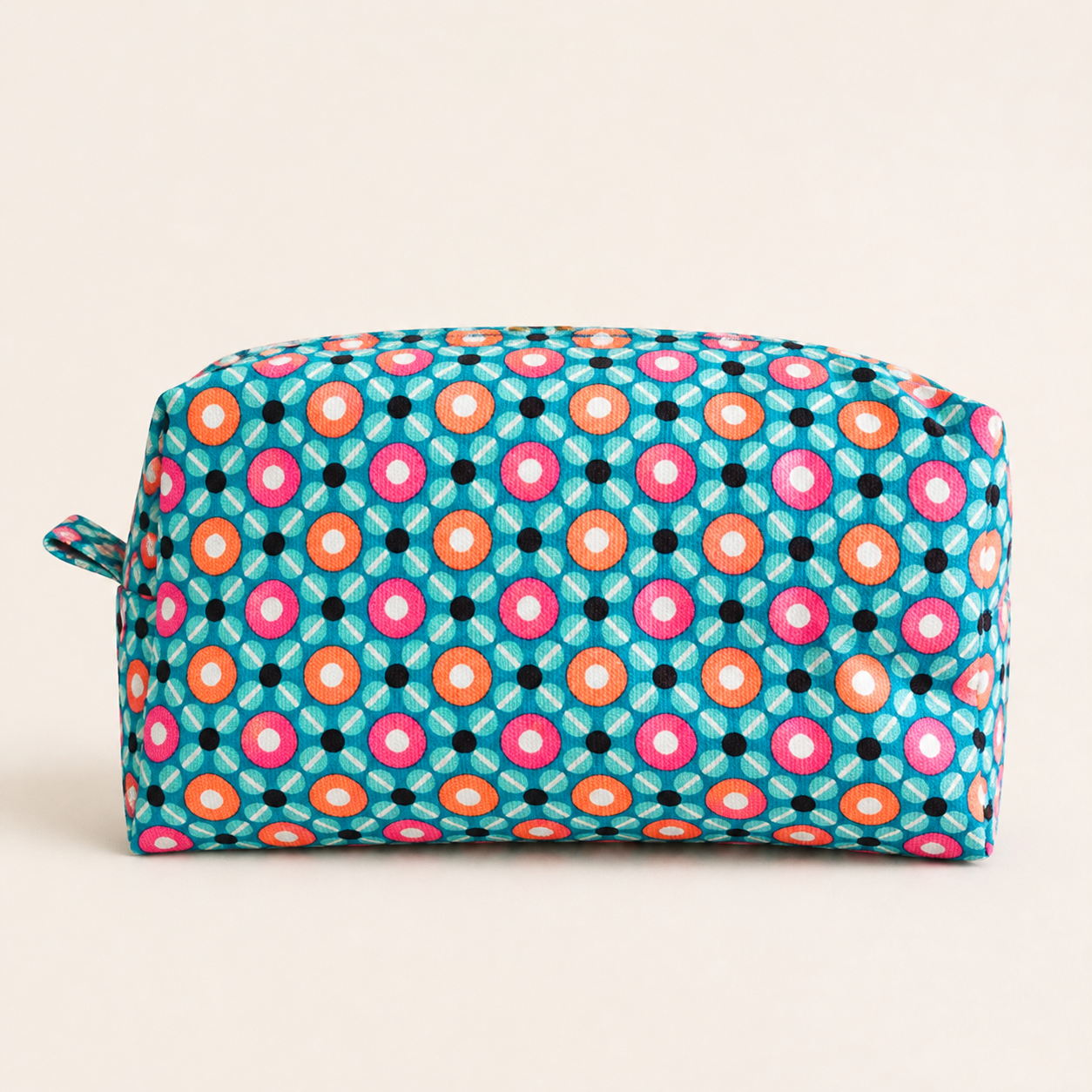 Turquoise box pouch on a clean studio background.